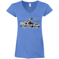 Premium Fitted Ladies' V Neck T-Shirt - Alaska Bush Grey Logo