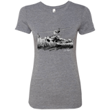 Premium Fitted Ladies' Triblend T-Shirt - Beaver Grey Logo